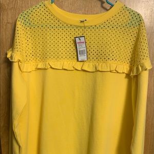 Crown & Ivy Eyelet Sweatshirt